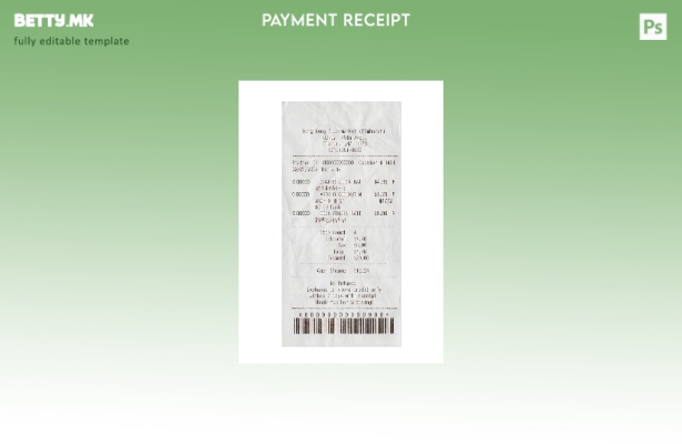 Модерен стил Шаблон за потврда за плаќање на супермаркет во Хонг Конг